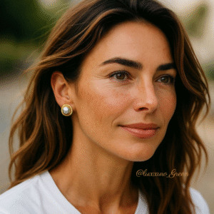 Aurora Mabe Pearl Earrings – 18K Gold Plated, 15–16mm - Image 1