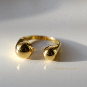 Classic 14K Gold Adjustable Minimalist Ring - Image 2