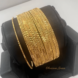 Radiant Gold Stainless Steel Stack Up Bracelet - Image 3