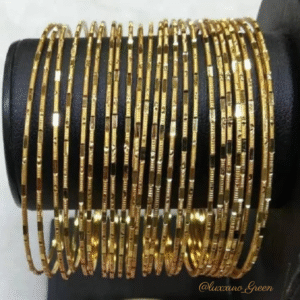Radiant Gold Stainless Steel Stack Up Bracelet - Image 2