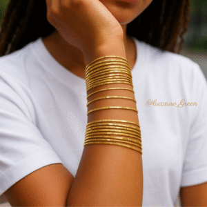 Radiant Gold Stainless Steel Stack Up Bracelet - Image 1