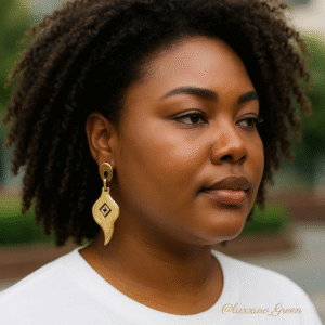 Iconic 18K Gold Pyramid Drop Link Earrings - Image 2