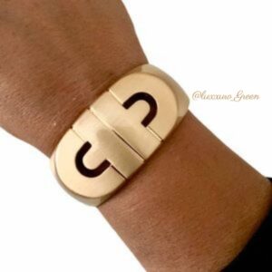 Bold Chunky Gold Bangle – Trendy Statement Bracelet for Women - Image 1