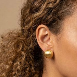 Vintage Bubble Dome Earrings - Image 3