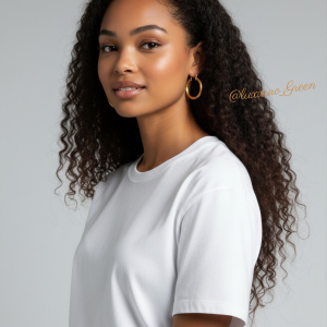 Ripple Texture Chunky Hoops - Image 2