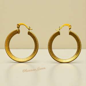 Ripple Texture Chunky Hoops - Image 1