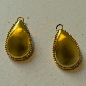 Oval Beaded Edge Earrings - Image 1