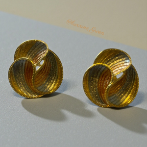 Spiral Basket Statement Earrings - Image 1