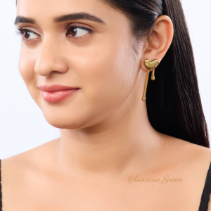 Melted Heart Drop Earrings - Image 4