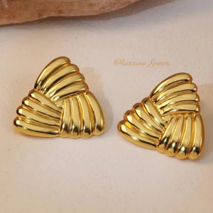 Golden Bowknot Earrings - Image 1