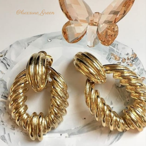 Vintage Twisted Clip-On Dangle Earrings - Image 3